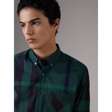 burberry button shirt mens|Burberry button down shirt men.